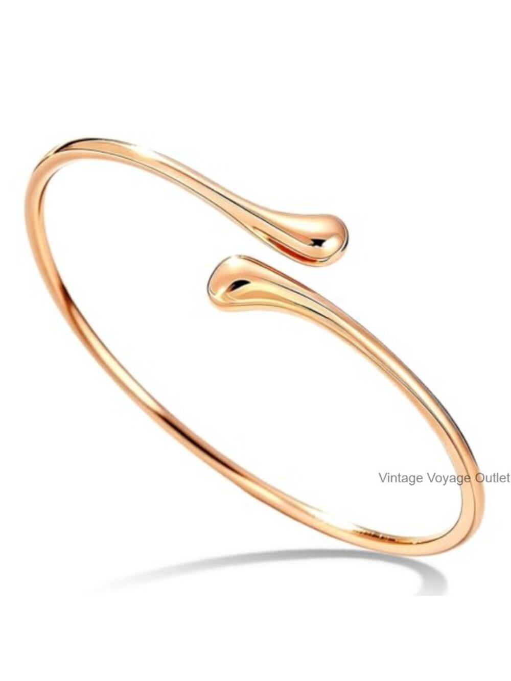 Adjustable Gold Cuff Bracelet Set for Women with Jewelry Box Gift